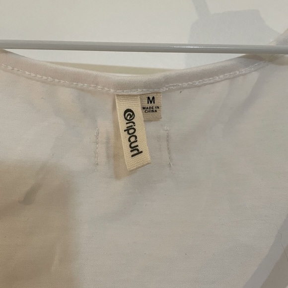 White Ripcurl tank with surf design- M - Picture 3 of 3